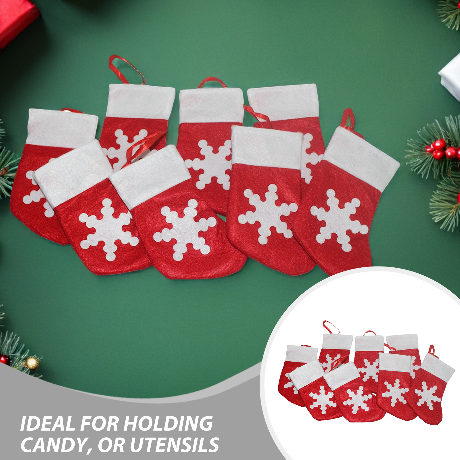 24Pcs Small Christmas Stocking - Christmas Stocking Hanging 评论和价格