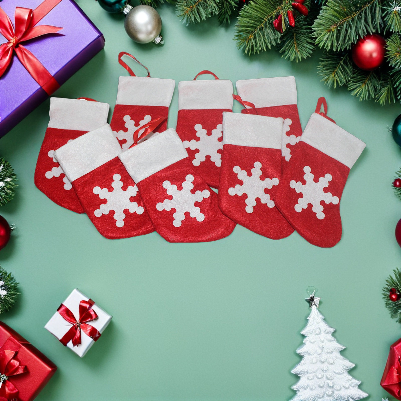 24Pcs Small Christmas Stocking - Christmas Stocking Hanging 评论和价格