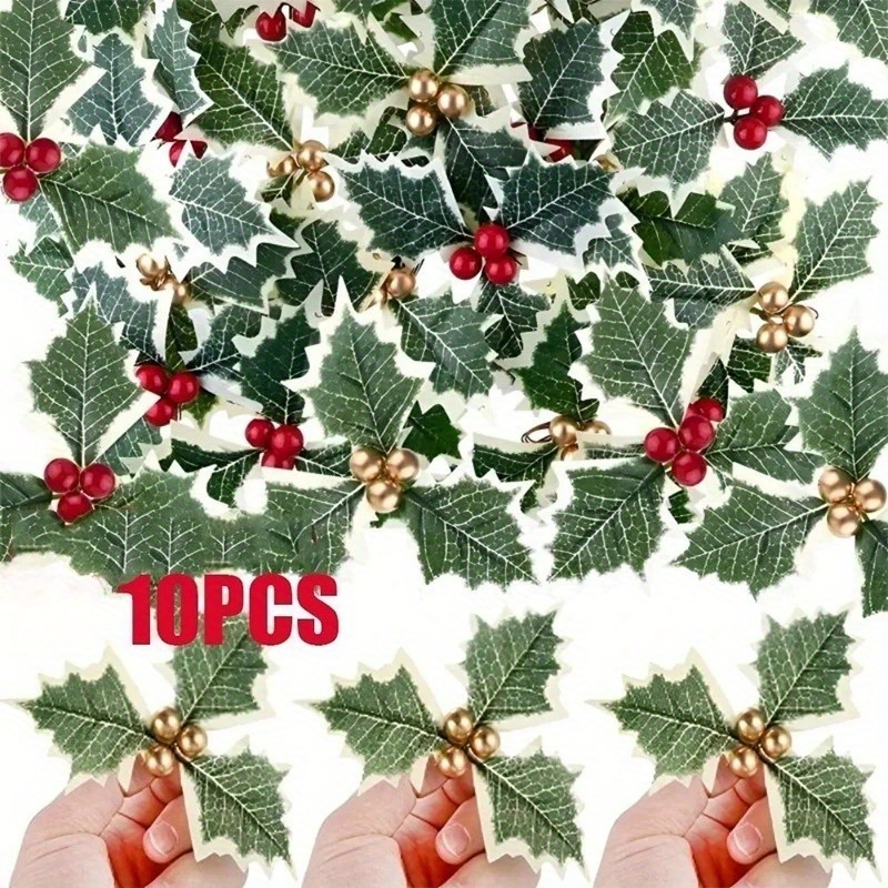 10 Pcs Artificial Holly Berrie - Christmas Wreath Fake 评论和价格