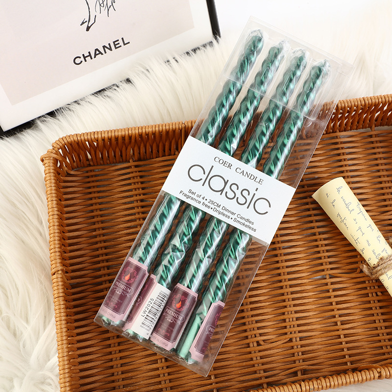 4pcs European-style Long-pole  - Holiday Candle Set 评论和价格