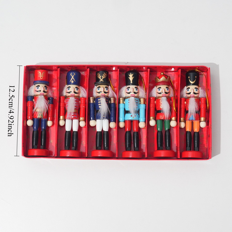6pcs Christmas Nutcracker Wood - Nutcracker Figurine 评论和价格