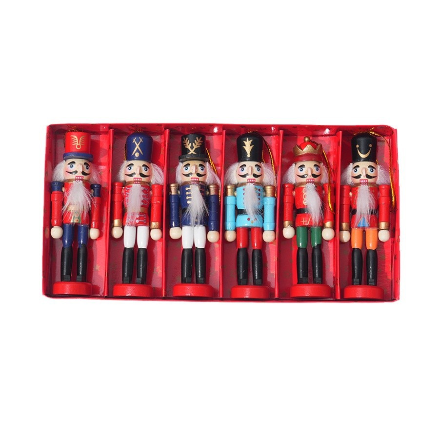 6pcs Christmas Nutcracker Wood - Nutcracker Figurine 评论和价格
