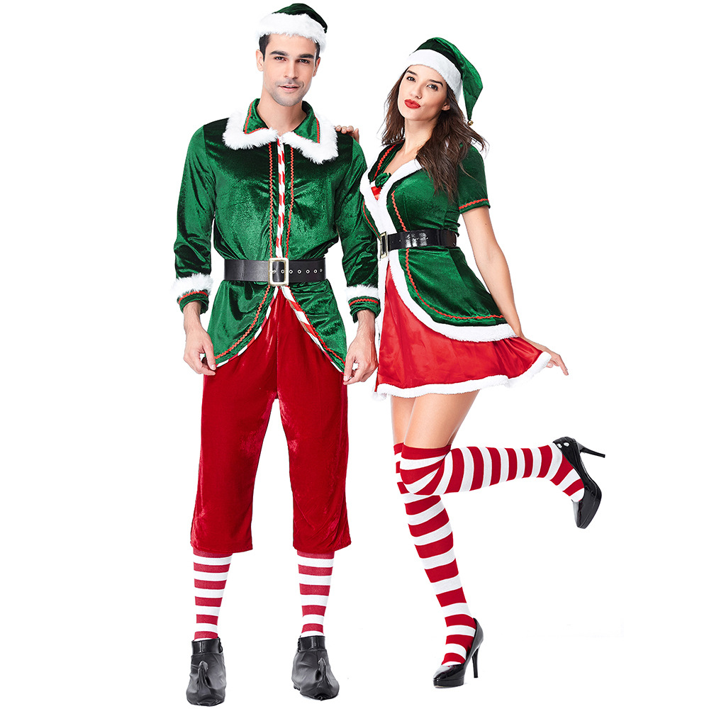 Santa Claus Costume Women Men  - Elf Costume Christmas 评论和价格