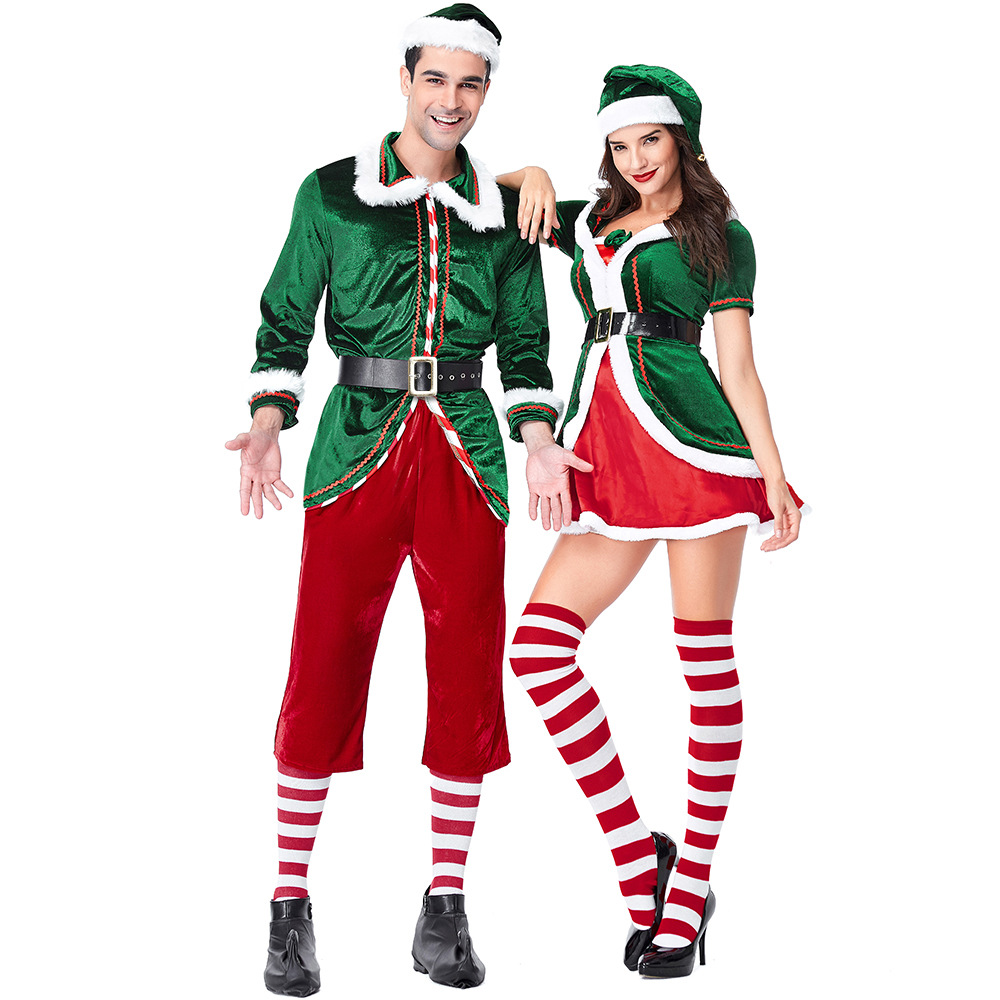 Santa Claus Costume Women Men  - Elf Costume Christmas 评论和价格