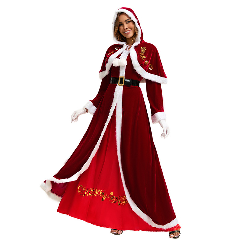 Christmas Santa Costume Long S - Elf Costume Christmas 评论和价格