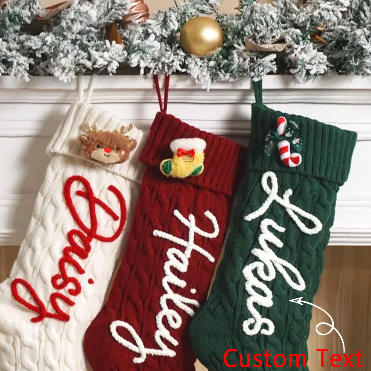 1PC Christmas Decorative Stock - Christmas Stocking Hanging 评论和价格