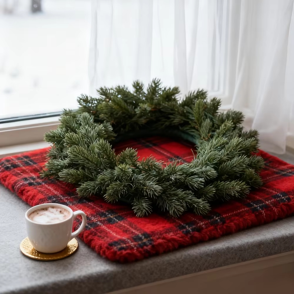 Artificial Pine Wreath Plant C - Christmas Wreath Fake 评论和价格